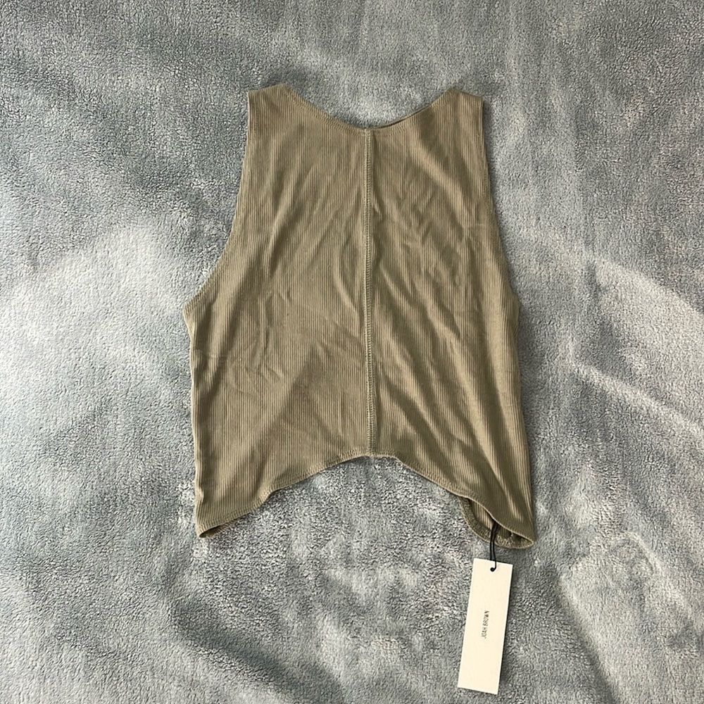 NWT joah brown curve crop tank summit ML